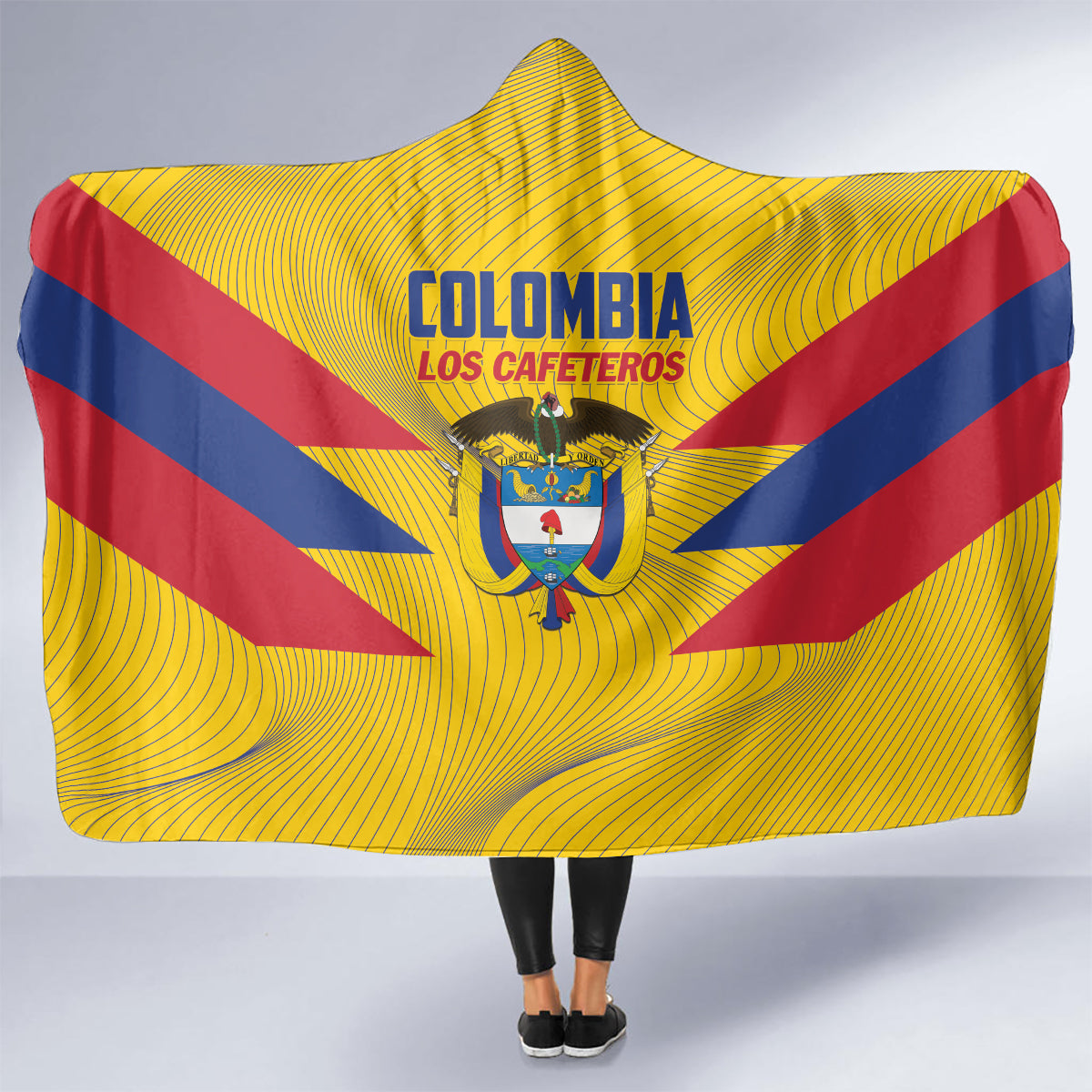 Colombia 2024 Football Hooded Blanket Go Los Cafeteros