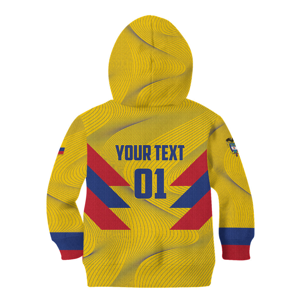 Personalized Colombia 2024 Football Kid Hoodie Go Los Cafeteros - Wonder Print Shop