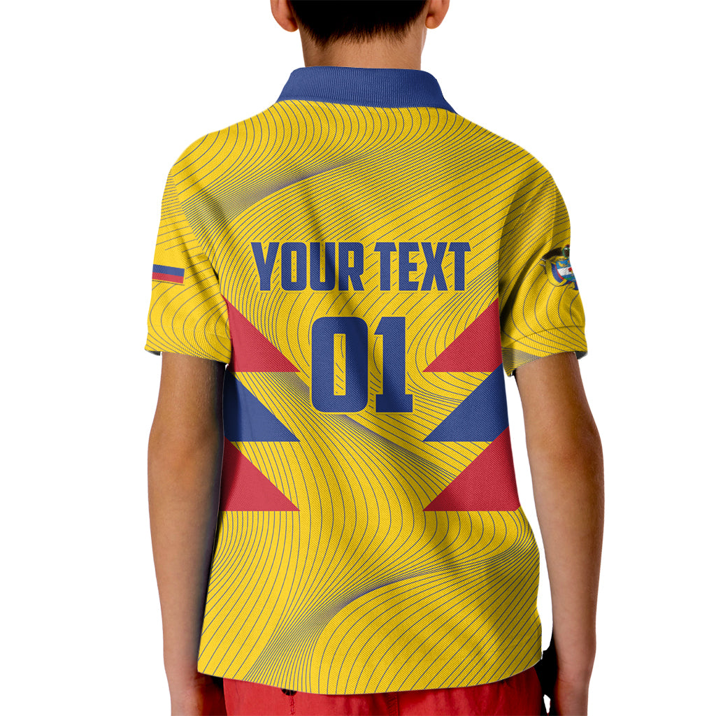 Personalized Colombia 2024 Football Kid Polo Shirt Go Los Cafeteros - Wonder Print Shop
