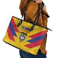 Colombia 2024 Football Leather Tote Bag Go Los Cafeteros - Wonder Print Shop