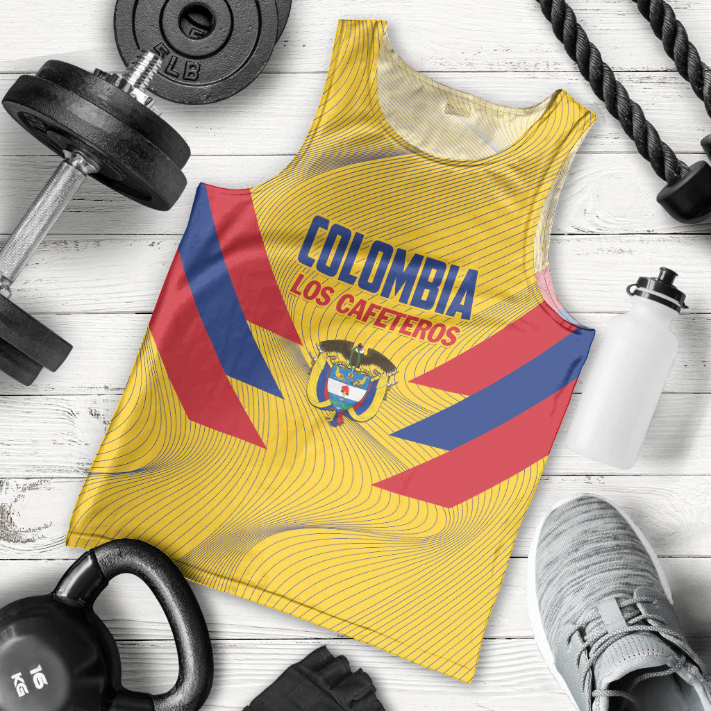 Personalized Colombia 2024 Football Men Tank Top Go Los Cafeteros - Wonder Print Shop