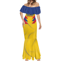 Personalized Colombia 2024 Football Mermaid Dress Go Los Cafeteros - Wonder Print Shop