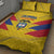 Colombia 2024 Football Quilt Bed Set Go Los Cafeteros