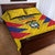 Colombia 2024 Football Quilt Bed Set Go Los Cafeteros