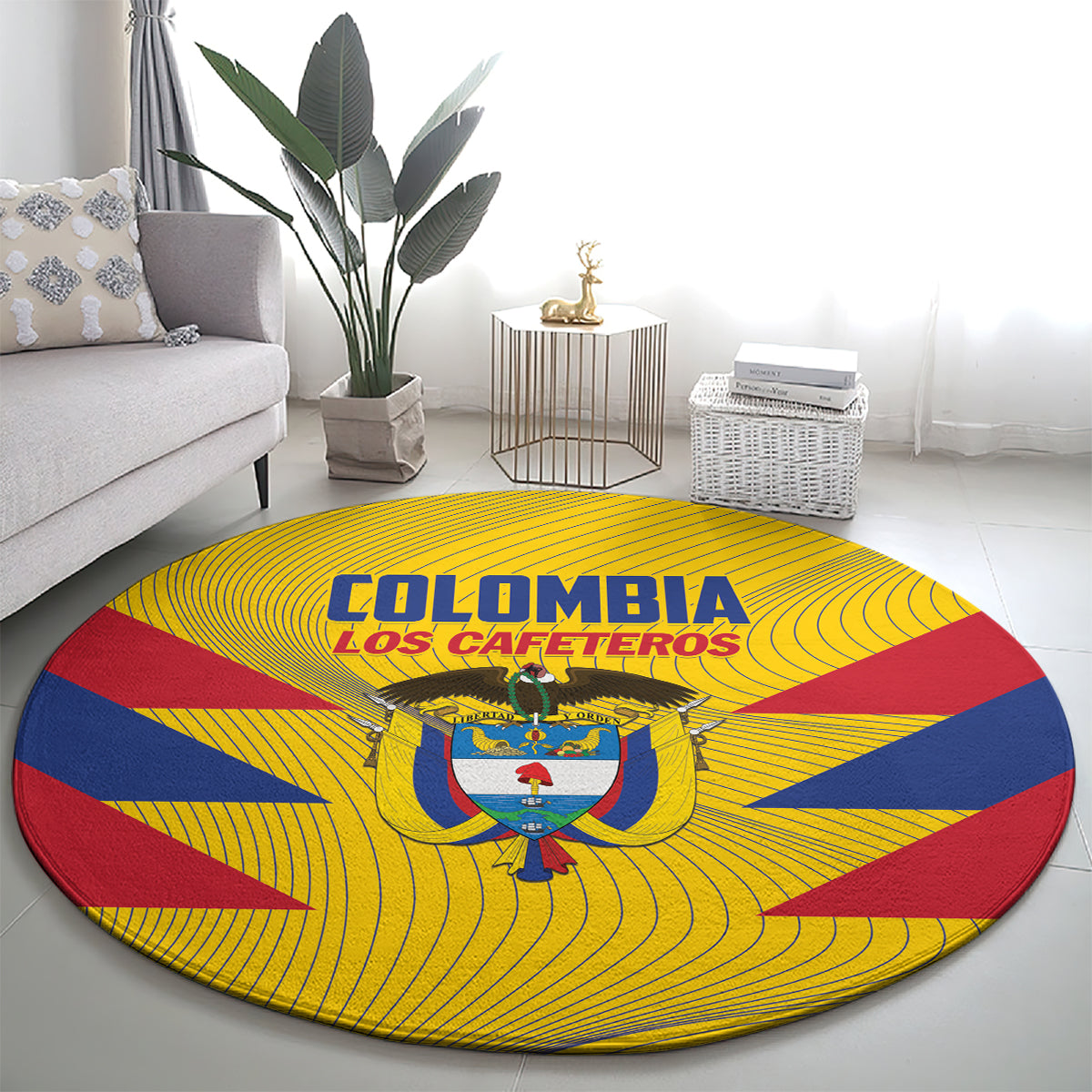 Colombia 2024 Football Round Carpet Go Los Cafeteros