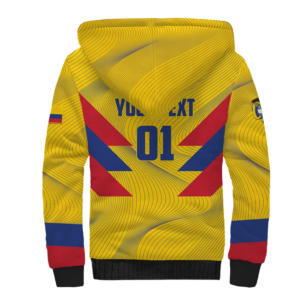 Personalized Colombia 2024 Football Sherpa Hoodie Go Los Cafeteros - Wonder Print Shop