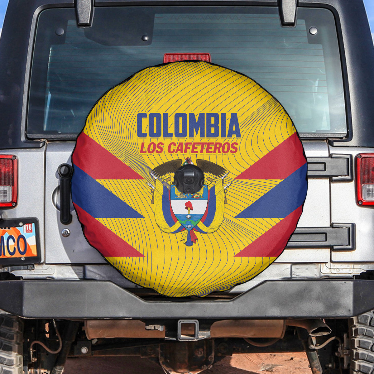 Colombia 2024 Football Spare Tire Cover Go Los Cafeteros