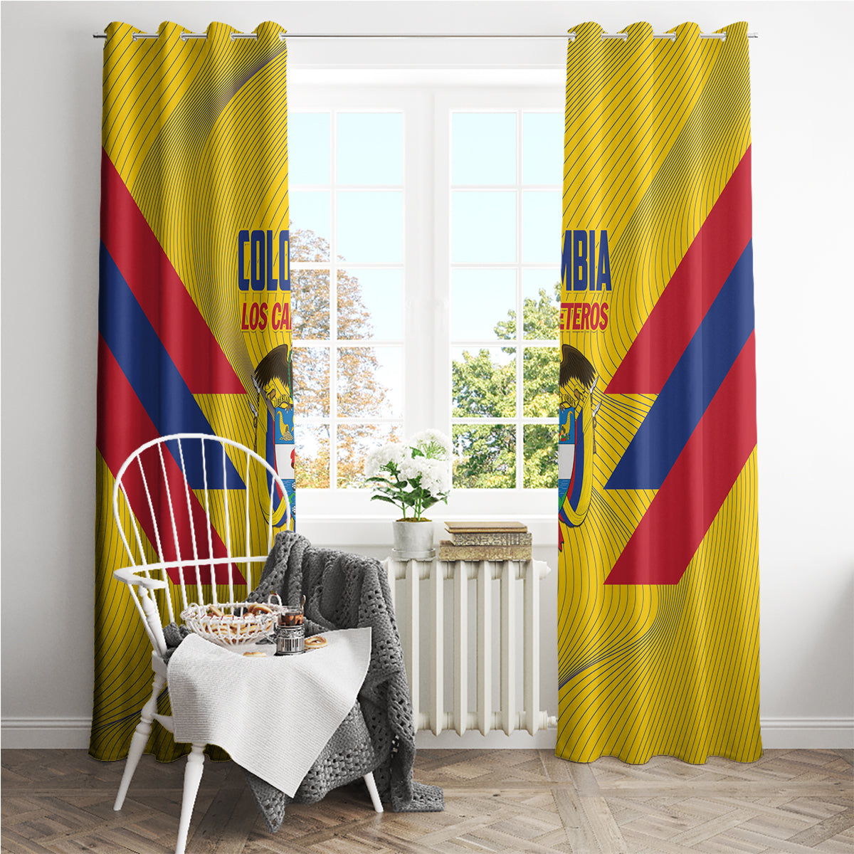 Colombia 2024 Football Window Curtain Go Los Cafeteros - Wonder Print Shop