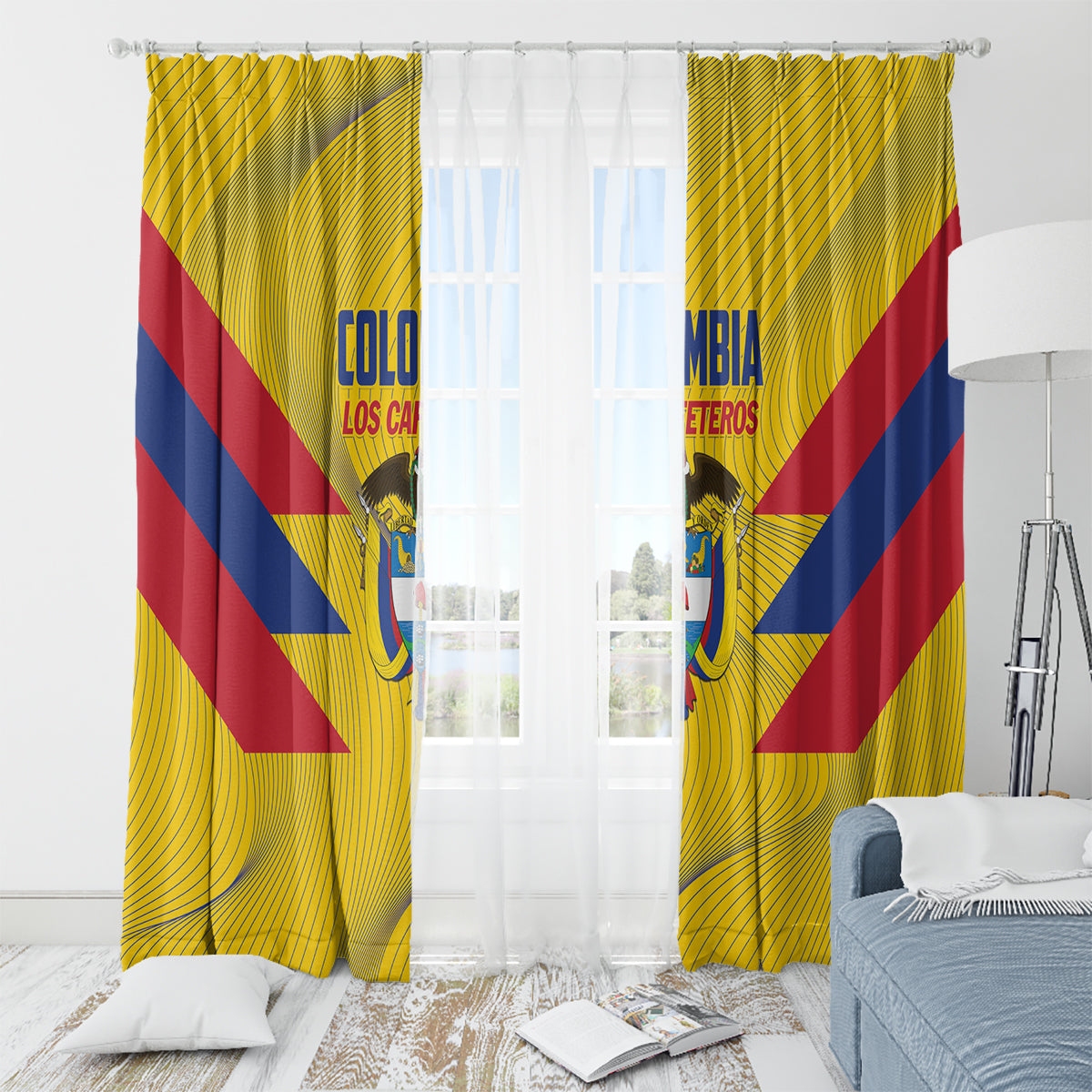 Colombia 2024 Football Window Curtain Go Los Cafeteros - Wonder Print Shop