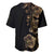 Belize Gold Orchid Baseball Jersey Luxury Stylized