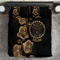 Belize Gold Orchid Bedding Set Luxury Stylized
