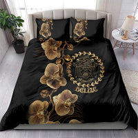 Belize Gold Orchid Bedding Set Luxury Stylized