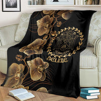 Belize Gold Orchid Blanket Luxury Stylized