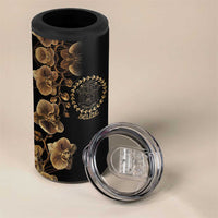 Belize Gold Orchid 4 in 1 Can Cooler Tumbler Luxury Stylized