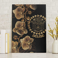 Belize Gold Orchid Canvas Wall Art Luxury Stylized