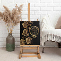 Belize Gold Orchid Canvas Wall Art Luxury Stylized