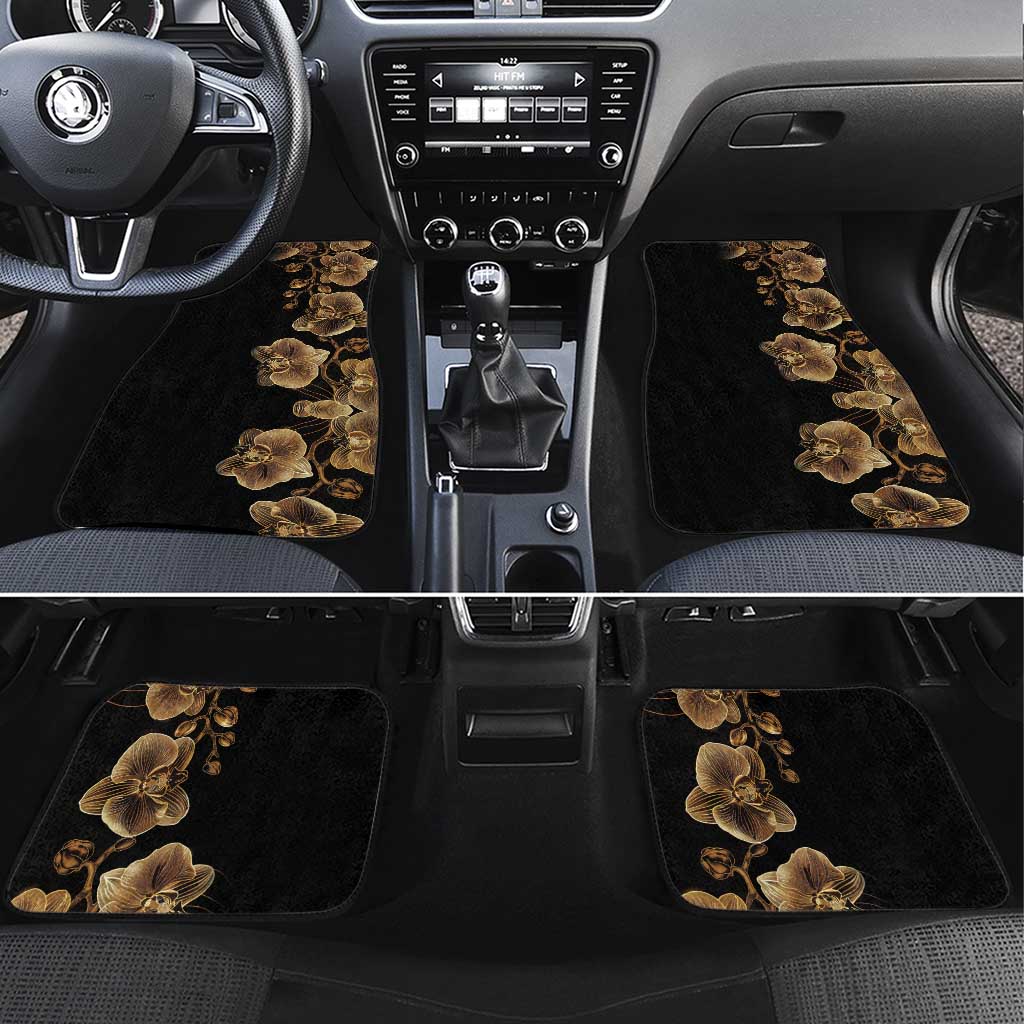Belize Gold Orchid Car Mats Luxury Stylized