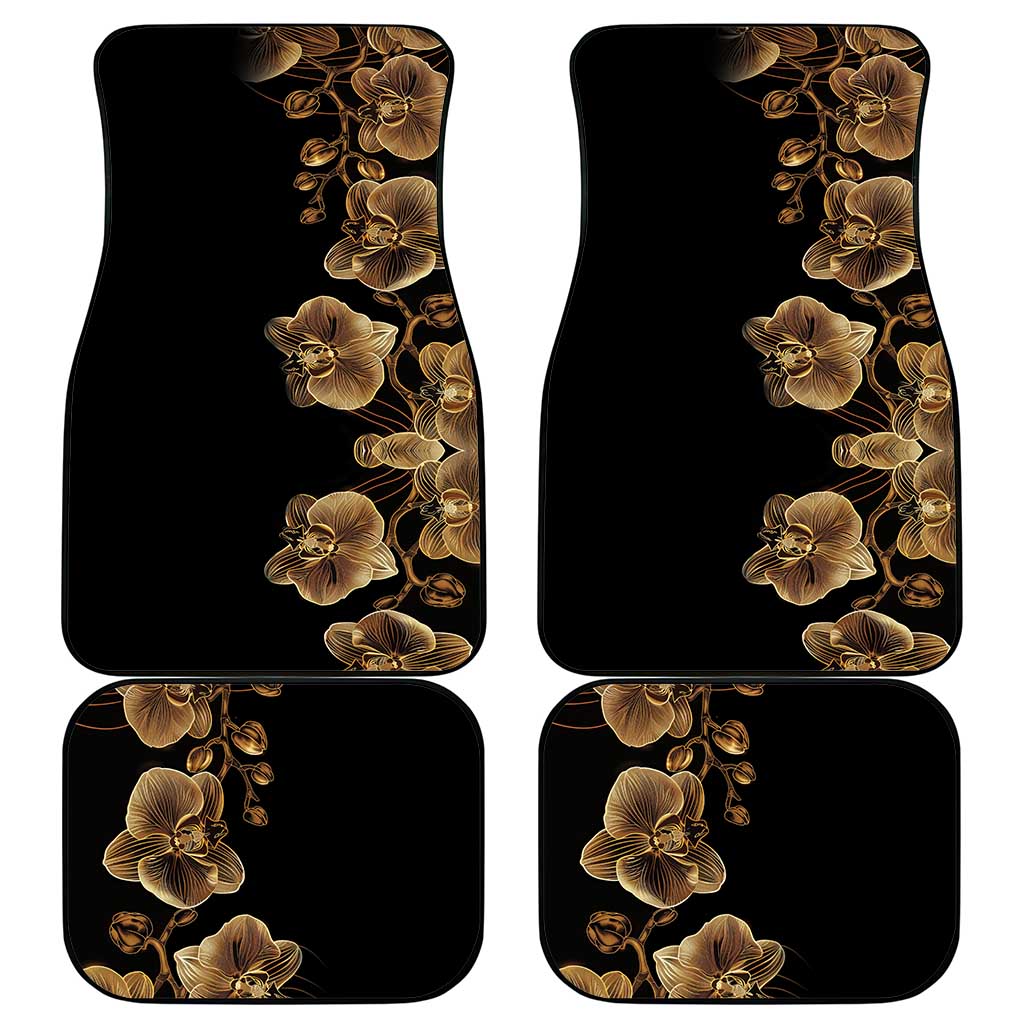 Belize Gold Orchid Car Mats Luxury Stylized