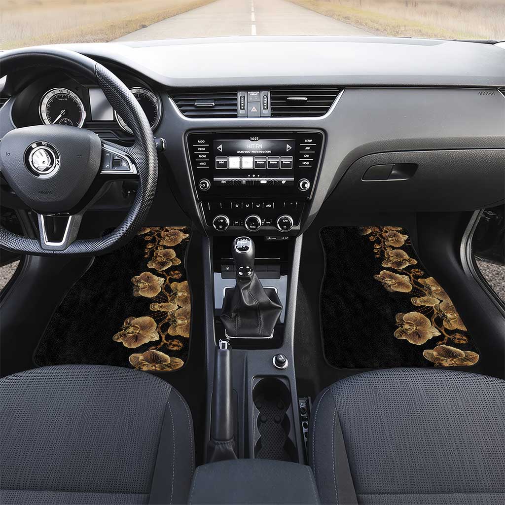 Belize Gold Orchid Car Mats Luxury Stylized