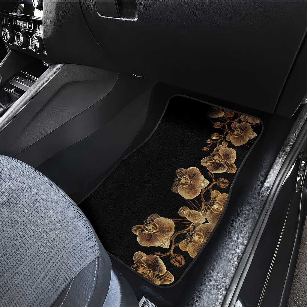 Belize Gold Orchid Car Mats Luxury Stylized