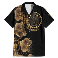 Belize Gold Orchid Family Matching Mermaid Dress and Hawaiian Shirt Luxury Stylized