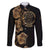 Belize Gold Orchid Family Matching Puletasi and Hawaiian Shirt Luxury Stylized
