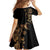Belize Gold Orchid Family Matching Summer Maxi Dress and Hawaiian Shirt Luxury Stylized