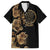 Belize Gold Orchid Family Matching Summer Maxi Dress and Hawaiian Shirt Luxury Stylized