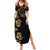 Belize Gold Orchid Family Matching Summer Maxi Dress and Hawaiian Shirt Luxury Stylized