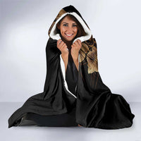 Belize Gold Orchid Hooded Blanket Luxury Stylized