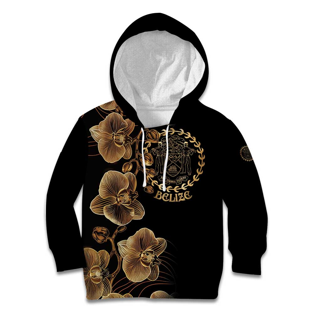 Belize Gold Orchid Kid Hoodie Luxury Stylized