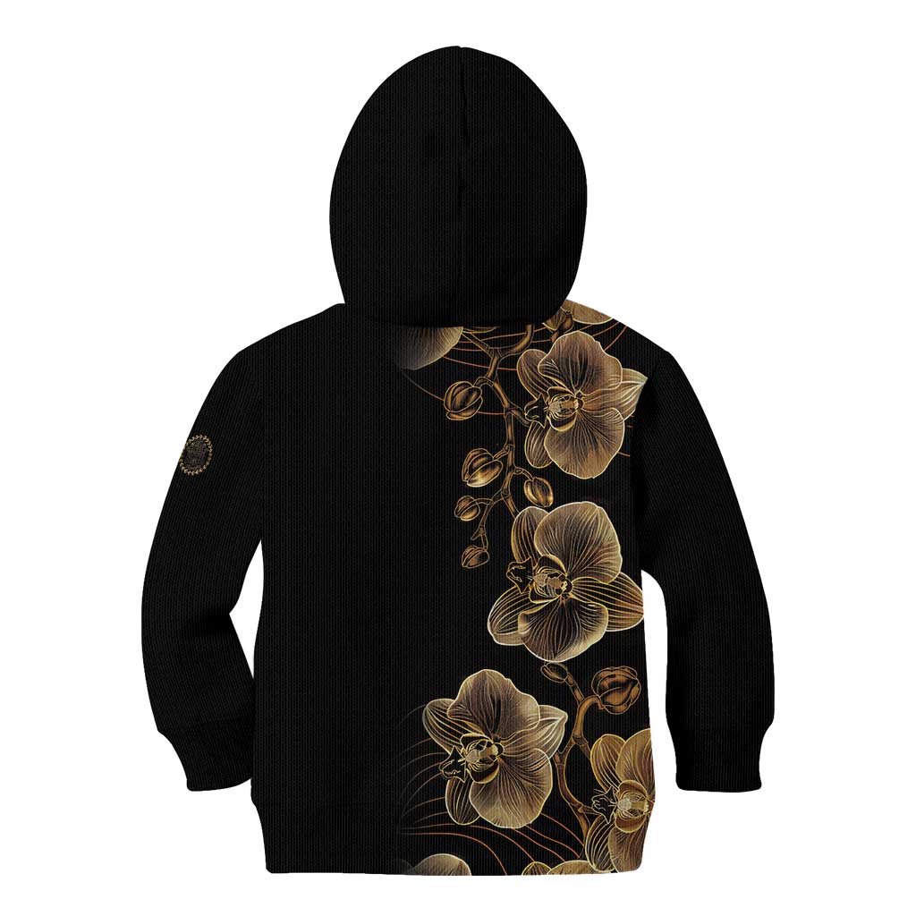 Belize Gold Orchid Kid Hoodie Luxury Stylized