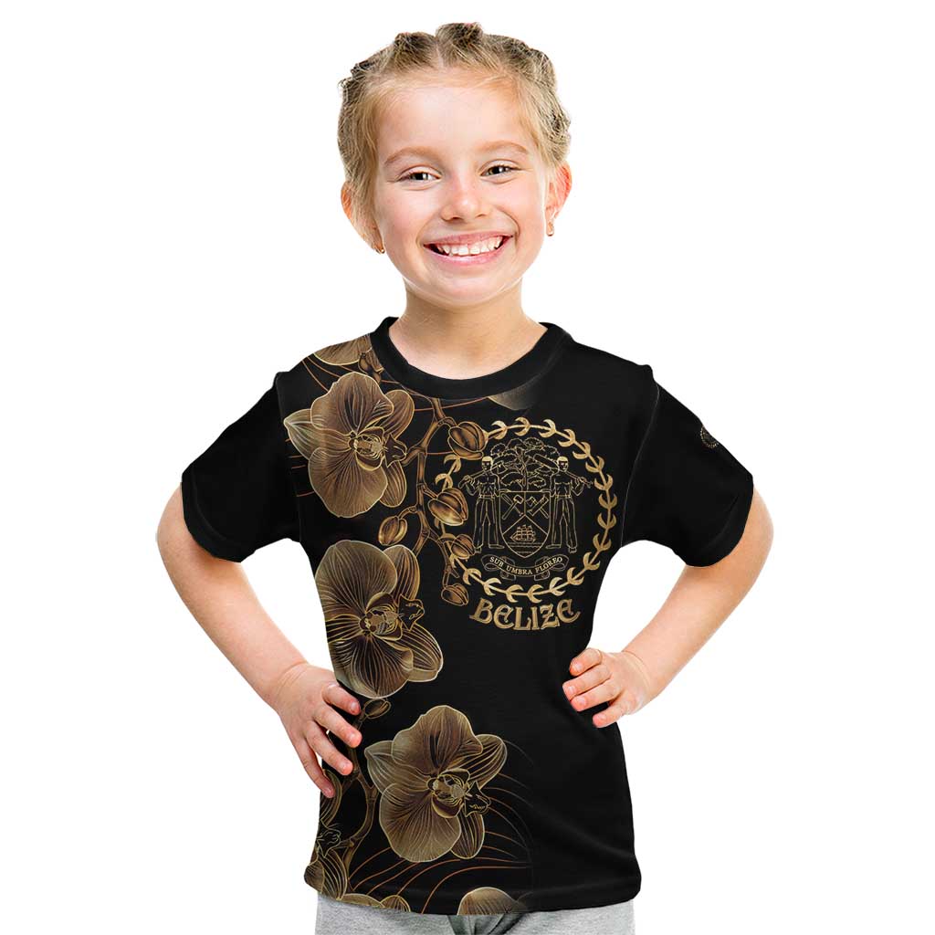 Belize Gold Orchid Kid T Shirt Luxury Stylized