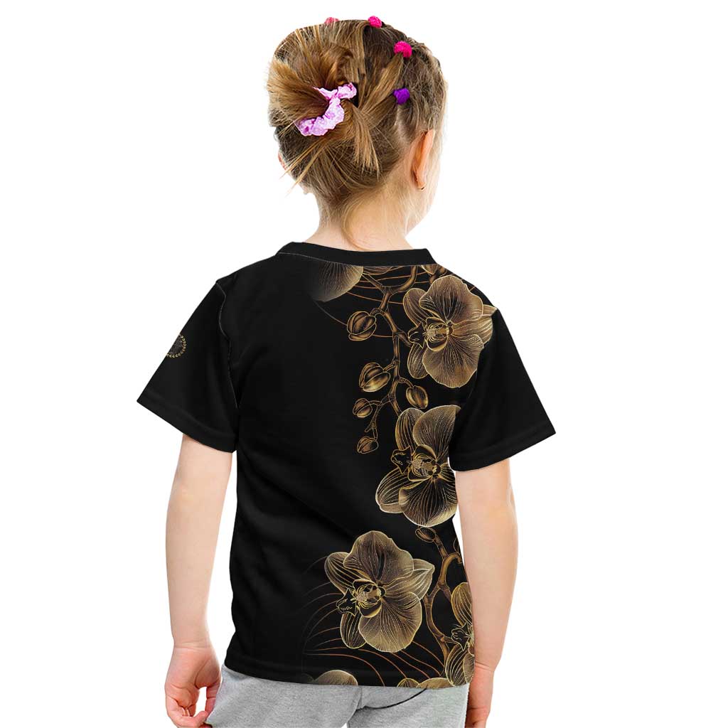 Belize Gold Orchid Kid T Shirt Luxury Stylized