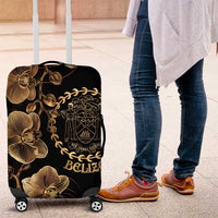 Belize Gold Orchid Luggage Cover Luxury Stylized