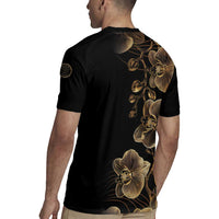 Belize Gold Orchid Rugby Jersey Luxury Stylized