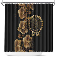 Belize Gold Orchid Shower Curtain Luxury Stylized