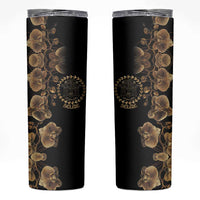 Belize Gold Orchid Skinny Tumbler Luxury Stylized