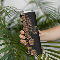 Belize Gold Orchid Skinny Tumbler Luxury Stylized