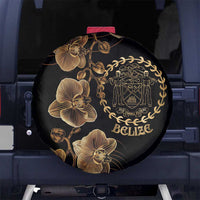 Belize Gold Orchid Spare Tire Cover Luxury Stylized