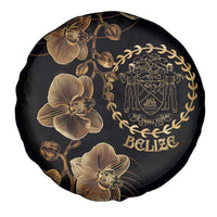 Belize Gold Orchid Spare Tire Cover Luxury Stylized