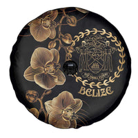 Belize Gold Orchid Spare Tire Cover Luxury Stylized