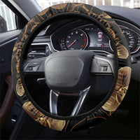 Belize Gold Orchid Steering Wheel Cover Luxury Stylized