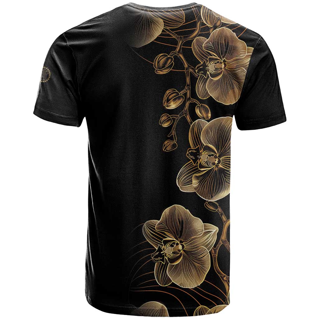 Belize Gold Orchid T Shirt Luxury Stylized