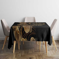 Belize Gold Orchid Tablecloth Luxury Stylized