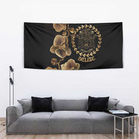 Belize Gold Orchid Tapestry Luxury Stylized