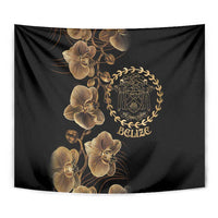 Belize Gold Orchid Tapestry Luxury Stylized