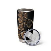 Belize Gold Orchid Tumbler Cup Luxury Stylized