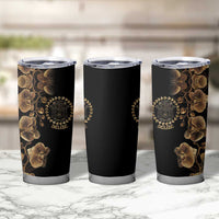 Belize Gold Orchid Tumbler Cup Luxury Stylized