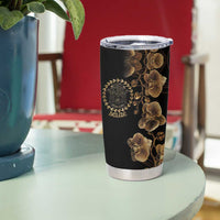 Belize Gold Orchid Tumbler Cup Luxury Stylized
